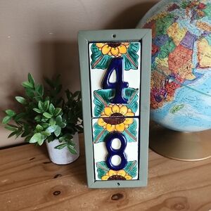 Decorative Tile House Number Plaque